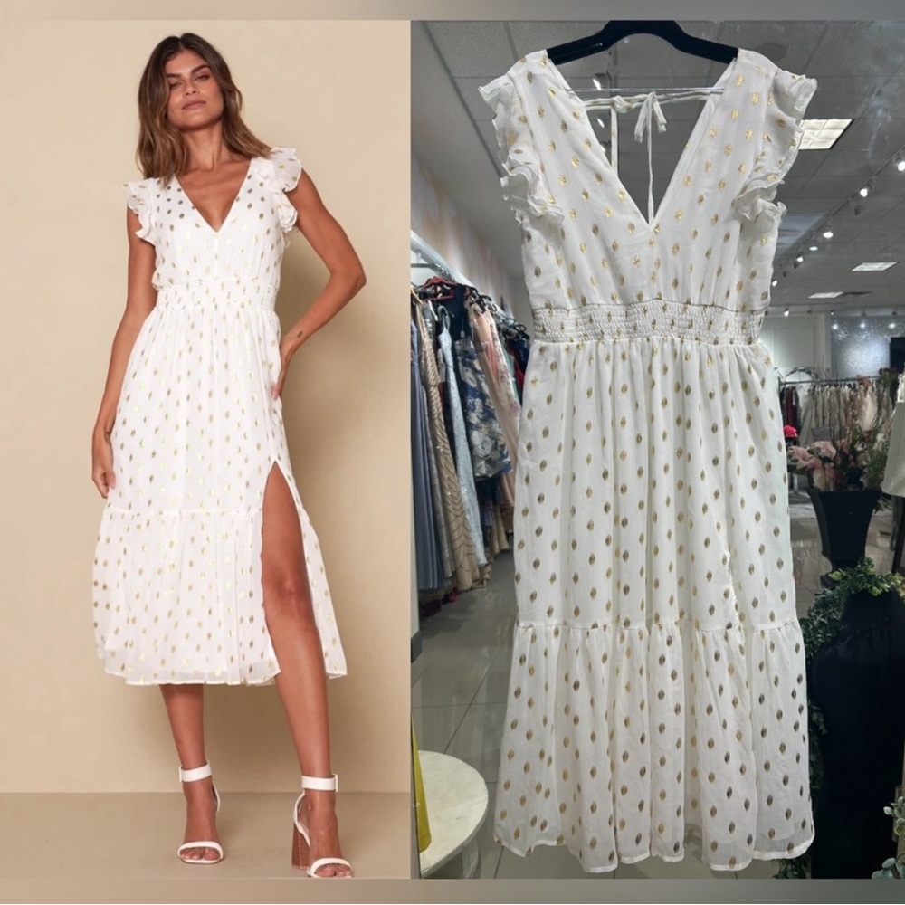 Cause to Celebrate White and Gold Women's Dress